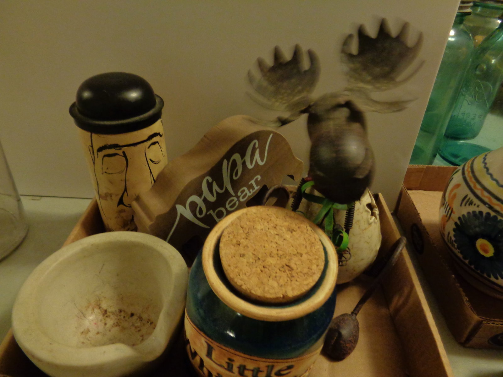 Moose, White Lie Jar, Save Spiro, Papa Bear: box lot