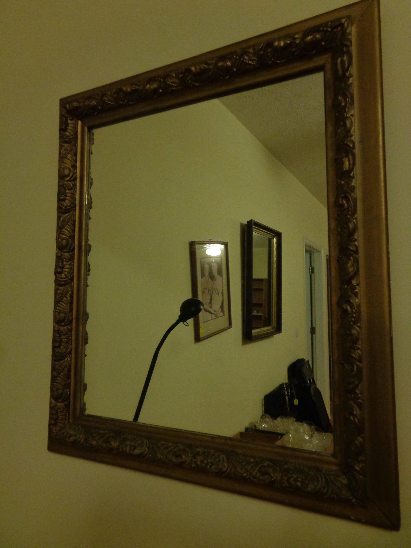 Ornate Floral Scroll Relief 26 x 30: .