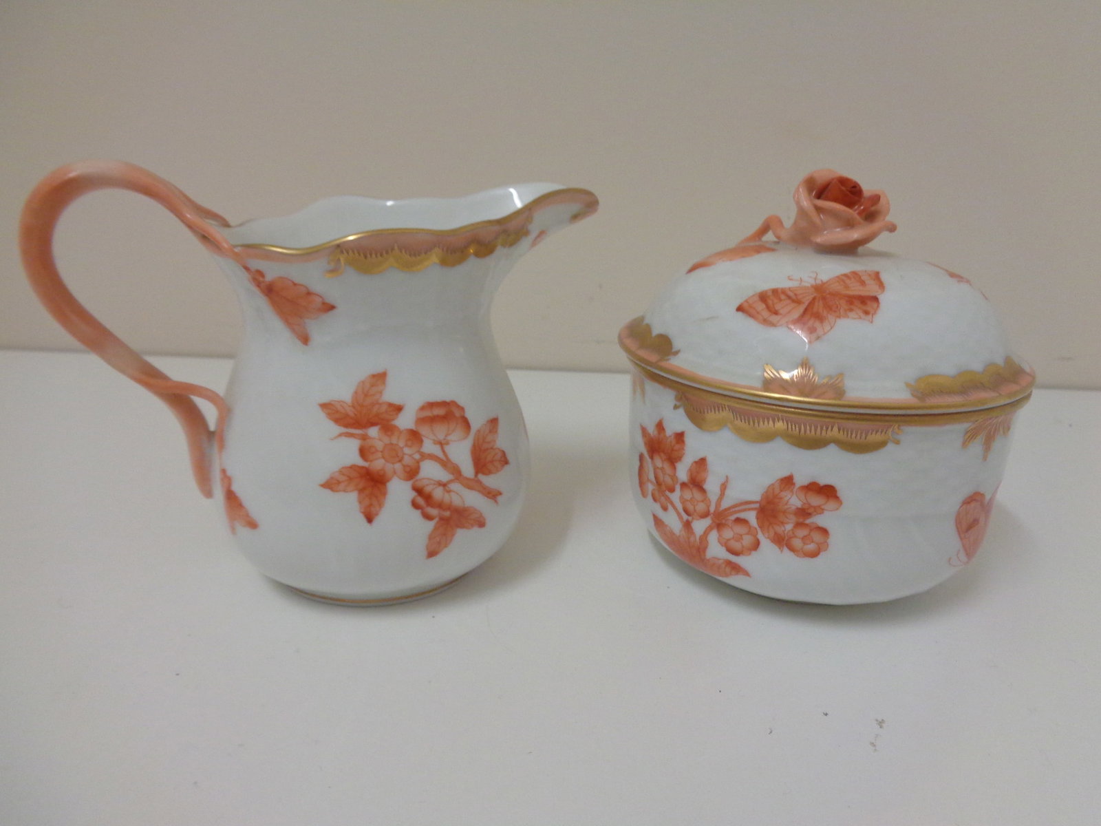 Herend Hungry Sugar & Creamer: .