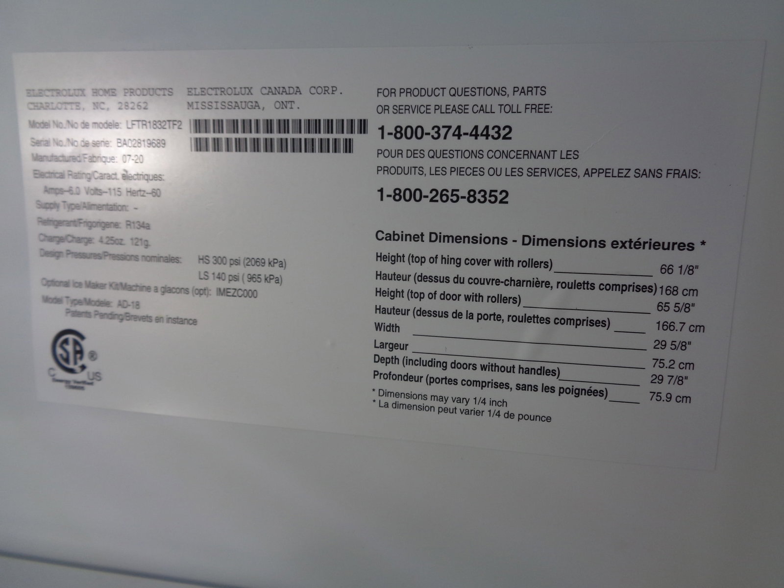 Frigidaire Refrigerator - 4