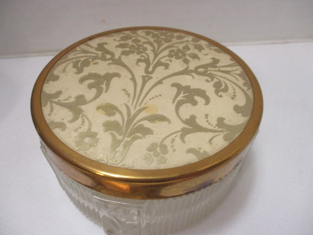 Gold Tone Midcentury 3 Piece Vanity Set and Sharon Ray Lipstick - 5