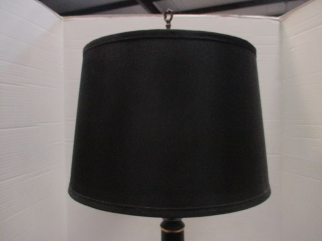 Tyndale Black/Gold Ceramic Post Table Lamp - 3