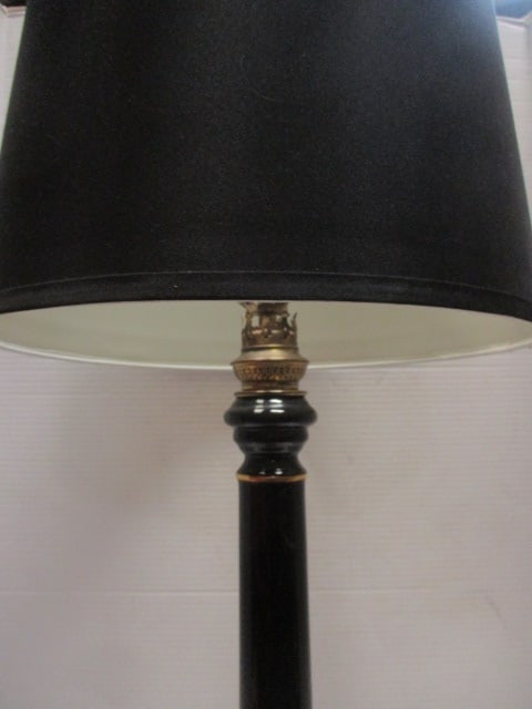 Tyndale Black/Gold Ceramic Post Table Lamp - 4