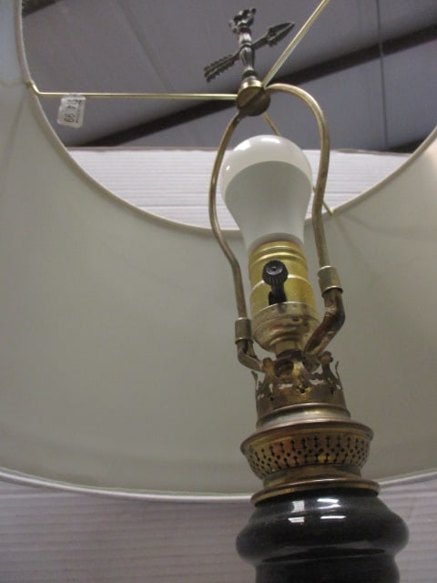Tyndale Black/Gold Ceramic Post Table Lamp - 5