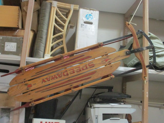 Old Speedway Metal Rail Sled (1 of 6)