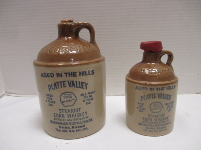 Two Old McCormick Straigh Corn Whiskey Shoulder Jug Decanters (1 of 10)