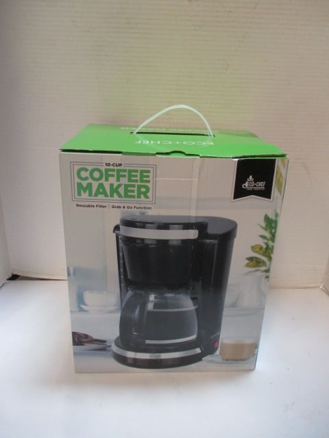 New Old Stock Eco-Chef 10 Cup Coffee Maker: .