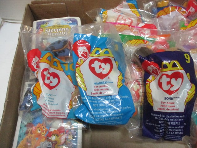 Grouping of 1996 McDonald's Ty Beanie Baby Happy Meal Toys and Two Walt Disney - 4