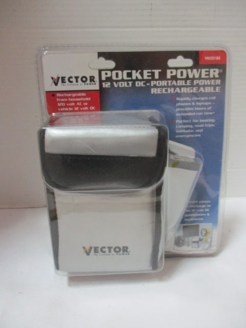 New Old Stock Vector 12V Pocket Power Rechargeable Power Source: Model VECO18S