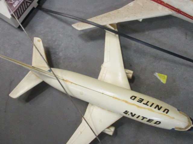 "United" and "TWA" Model Airplanes and VertiBird Air Police Battery Operated - 6