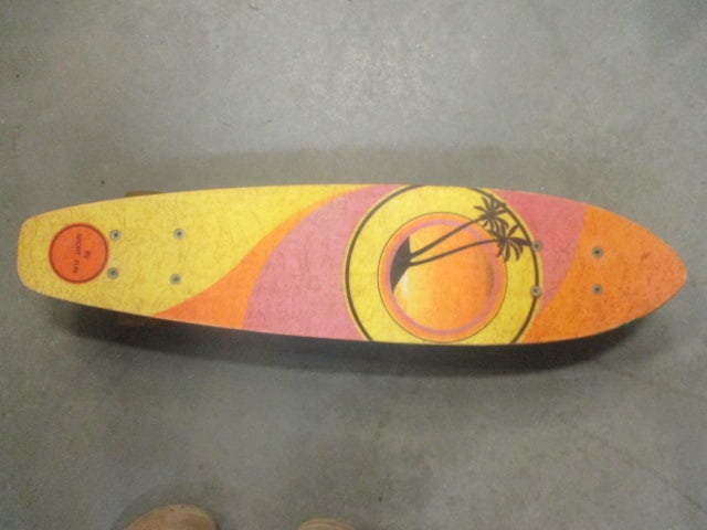 Old Sport Fun Fiberglass Skateboard with Palm Tree Graphics (1 of 3)
