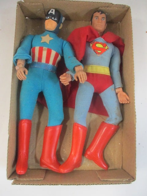 1973 MCG Jointed "Captain America" and "Super-Man" Jointed Action Figures (1 of 6)