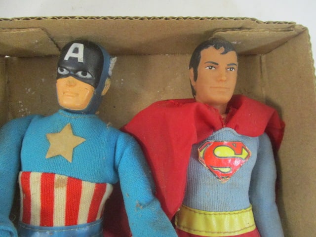 1973 MCG Jointed "Captain America" and "Super-Man" Jointed Action Figures - 2