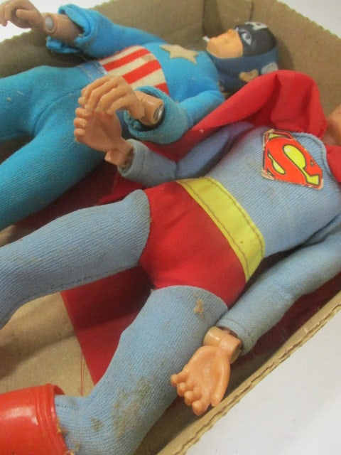 1973 MCG Jointed "Captain America" and "Super-Man" Jointed Action Figures - 3