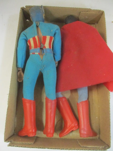 1973 MCG Jointed "Captain America" and "Super-Man" Jointed Action Figures - 5