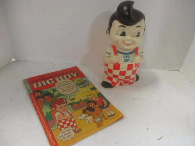 Vintage Rubber Blow Mold "Big Boy" Doll/Bank and Two 1974 "Adventures of the Big Boy" (1 of 8)