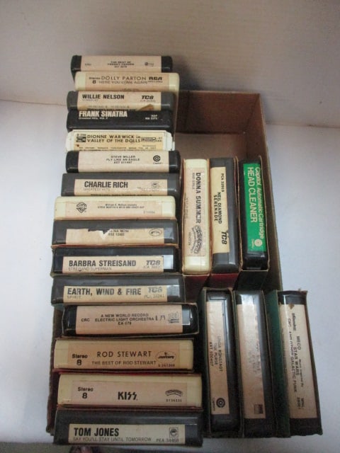 Collection of Old 8 Track Player Cartridges (1 of 7)