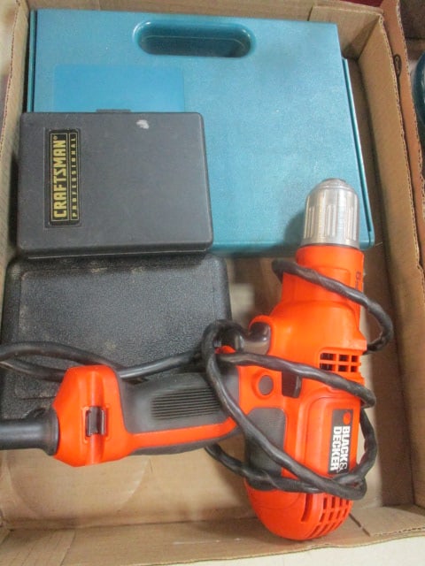 Black & Decker Electric Drill, Driver/Bit Set, Craftsman Driver/Bits and Swingline Stapler: .