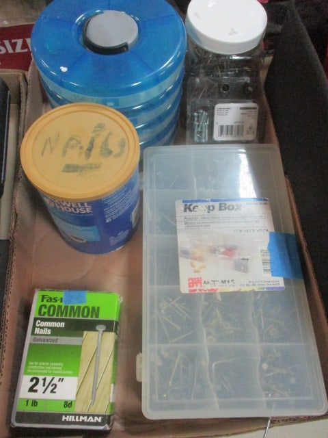 Grouping of Nails and Fasteners: .