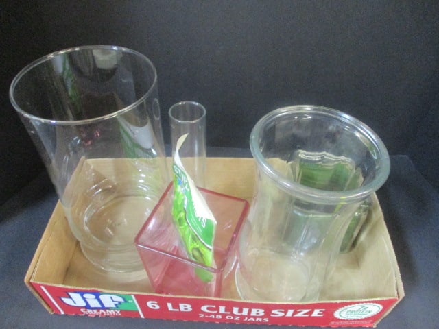 Glass Vases and Florist Wire: .
