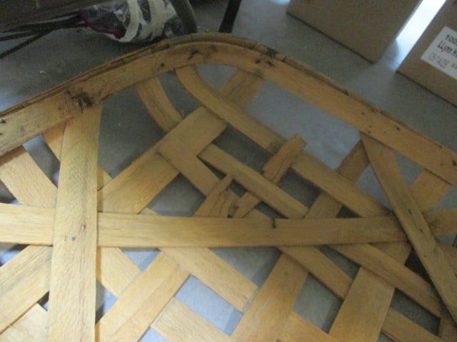 Vintage Split Oak Cotton Basket - 3