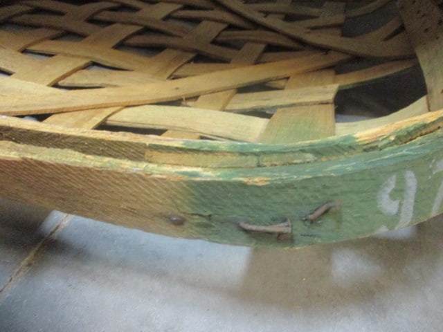 Vintage Split Oak Cotton Basket - 4