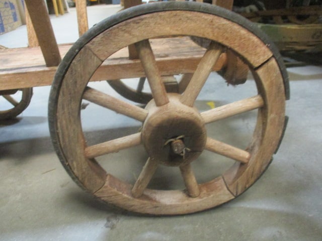 Primitive Antique Wooden Goat/Garden Cart - 2