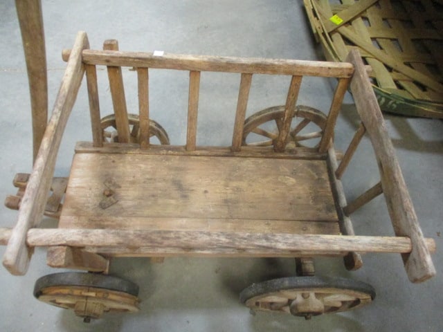 Primitive Antique Wooden Goat/Garden Cart - 4