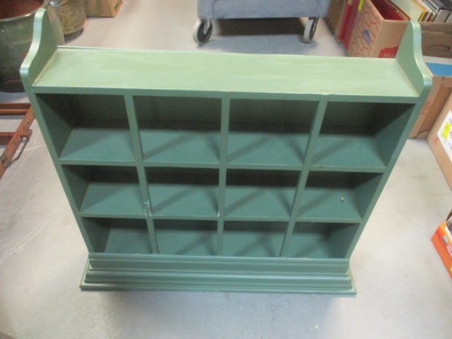 Painted Green Display Wall Shelf (1 of 4)
