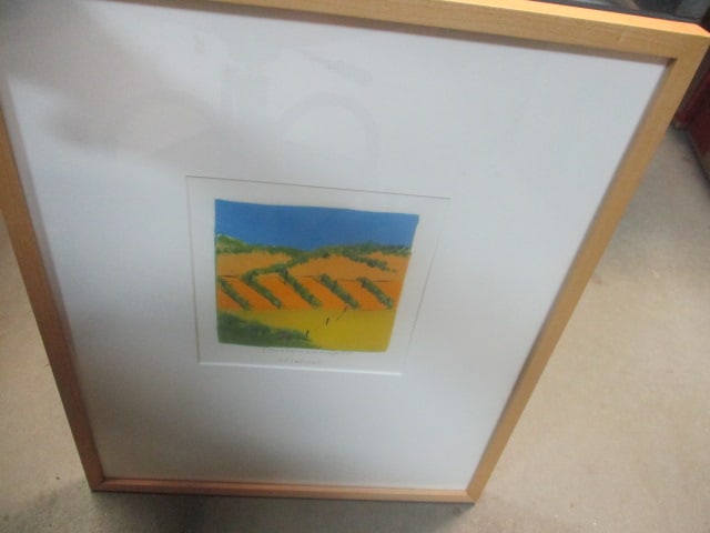Framed and Matted J.T. Lyons Lehner M.F.A. Original Monotype Monoprint (1 of 4)
