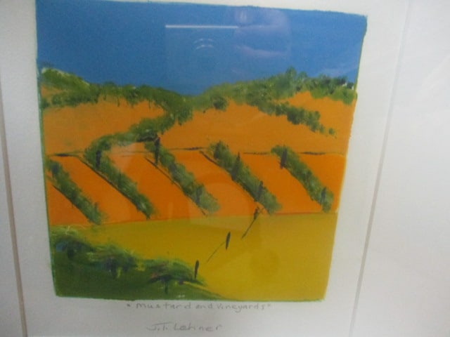 Framed and Matted J.T. Lyons Lehner M.F.A. Original Monotype Monoprint - 2