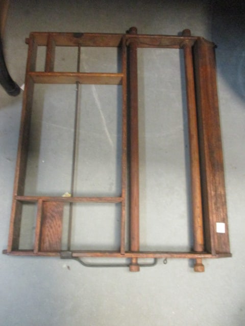 Antique Wall Mounted Kitchen Organizer Towel Rack (1 of 4)