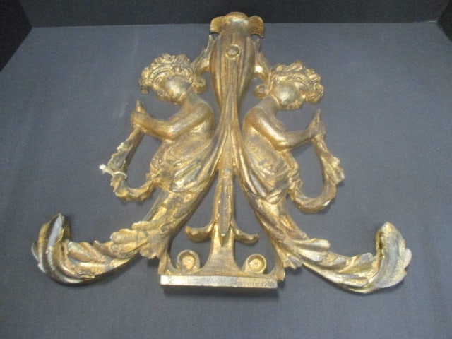 Hollywood Regency Style Gold Gilt Wall Plaque (1 of 3)