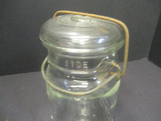 Blue No. 3 Ball Perfect Mason Quart Jar with Zinc Lid, Ball Ideal Lock Lid Pint Jar, - 11
