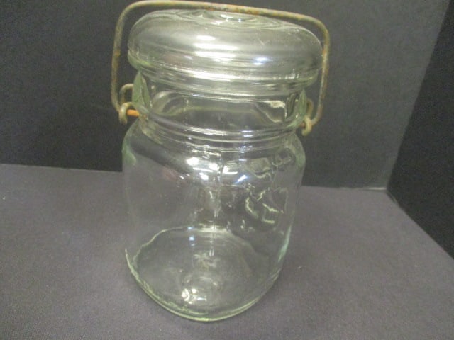 Blue No. 3 Ball Perfect Mason Quart Jar with Zinc Lid, Ball Ideal Lock Lid Pint Jar, - 9
