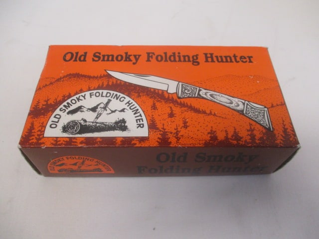 New Old Stock Old Smoky Folding Hunter Pocket Knife in Original Box: .