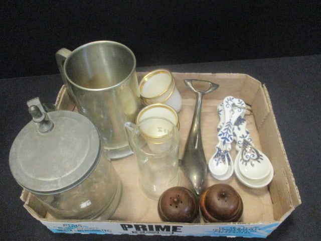 Dolphin Shape Bottle Opener, Turned Wood Acorn Shaker Set, Lenox Porcelain Demitasse (1 of 9)