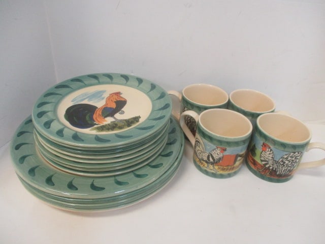 Hand Painted Exclusively for Colonial Williamsburg by Oxney Green English Stoneware (1 of 12)
