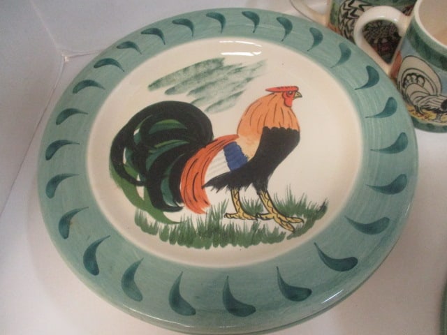 Hand Painted Exclusively for Colonial Williamsburg by Oxney Green English Stoneware - 6