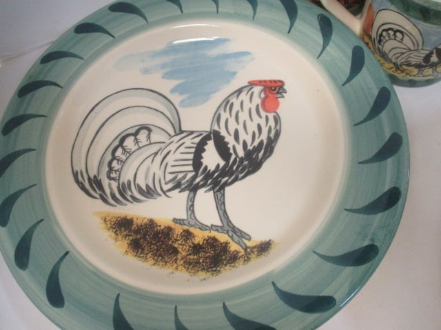 Hand Painted Exclusively for Colonial Williamsburg by Oxney Green English Stoneware - 7
