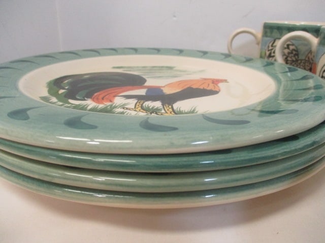 Hand Painted Exclusively for Colonial Williamsburg by Oxney Green English Stoneware - 8