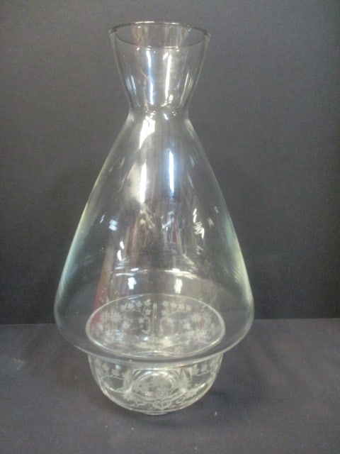 Midcentury Glass Decanter Stand: 12"h