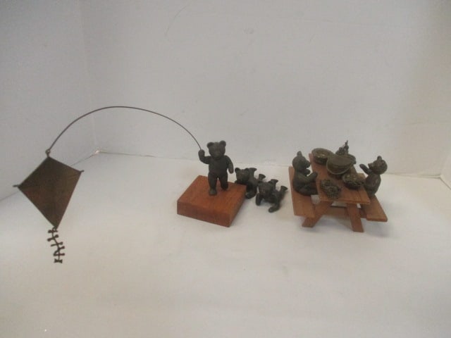 Marty Macklin Signed Brass Bears in the Park Set (1 of 9)