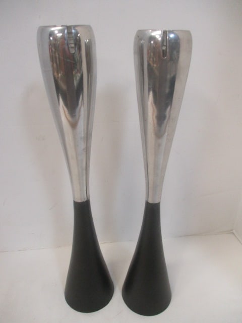 Pair of Midcentury Modern Style Candle Sticks: 15"h