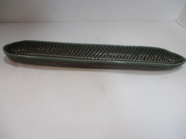 Studio Pottery Glazed Tray: 16" long x 2 1/2" x 1 1/4"