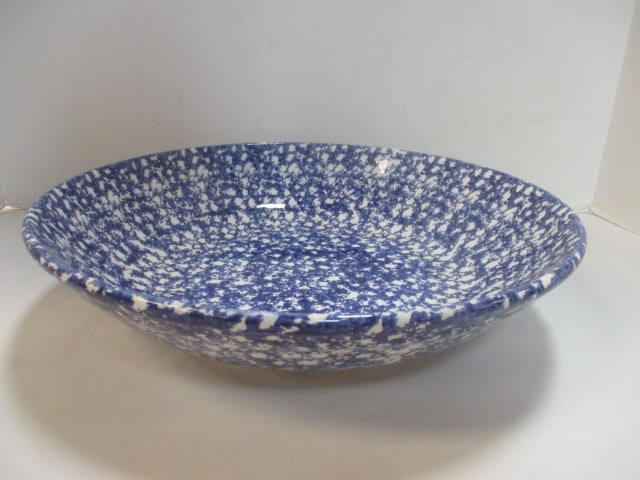 Roma Italian Pottery Spongeware Design Pasta Bowl: 13"dia x 3"h
