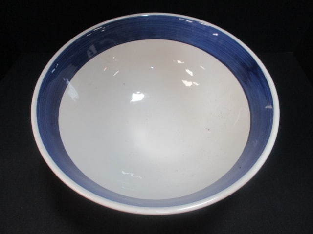 Roma Italian Pottery Blue Stripe Design Bowl - 2