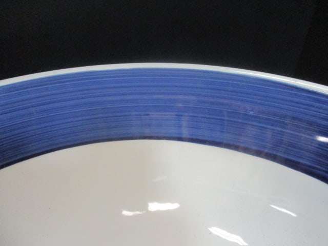 Roma Italian Pottery Blue Stripe Design Bowl - 3