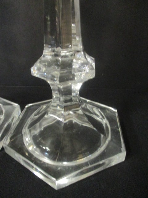 Pair of Crystal Tapered Candle Holders - 3