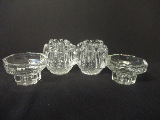 2 Pairs of Art Deco Glass Candle Holders (1 of 9)